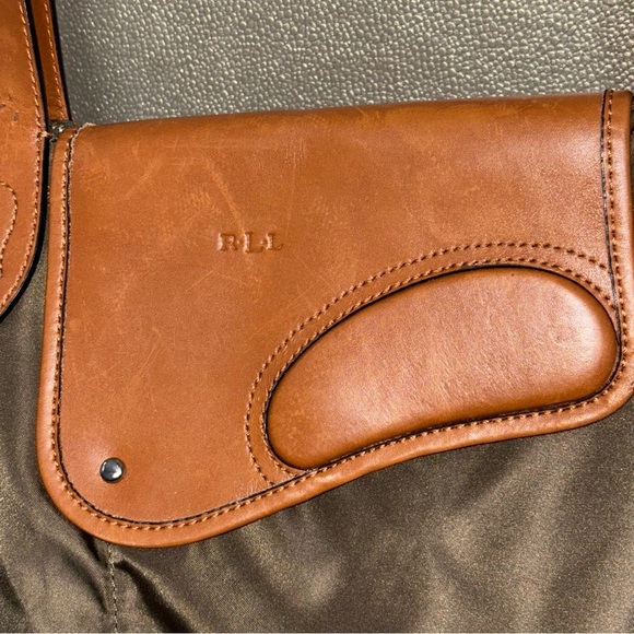 Lauren Ralph Lauren (RLL) Wooten Nylon and Leather Tote bag. - Picture 2 of 8